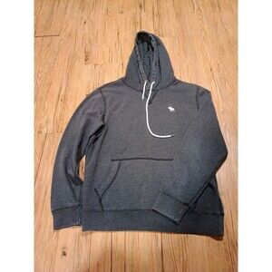 Abercrombie & Fitch Hoodie Men’s Small Long Sleeve Charcoal Grey Soft Fleece